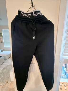 Howdy Black Track Joggers with Branded Waistband